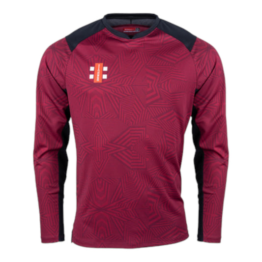 GN PRO T20 LS Shirt Maroon & Black