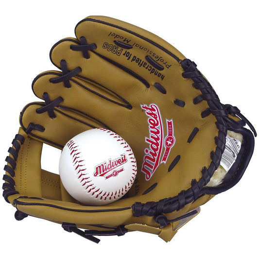 Midwest Baseball Glove & Ball- Junior