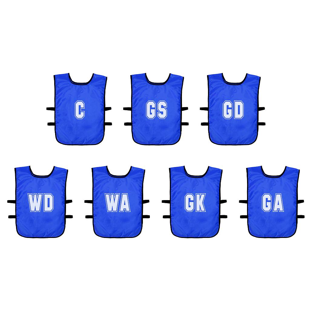(Pack of 7) Mesh Netball Training Bibs Junior & Adult Sizes
