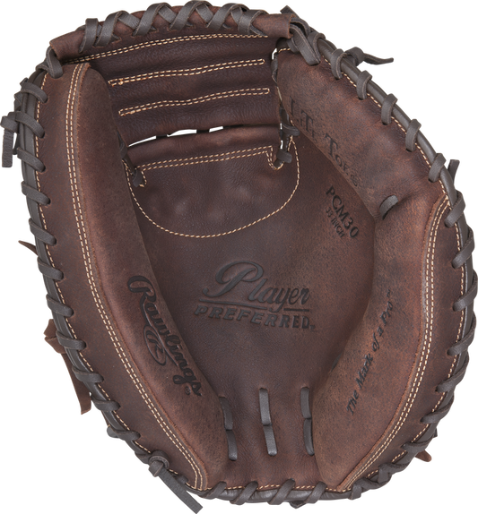 Brown leather baseball glove by 'Rawlings' Rawlings PCM30 Players Catchers Mitts