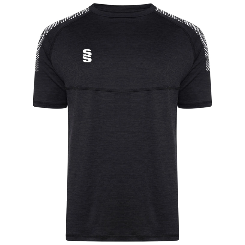 Dual Training T-Shirt: Black Melange