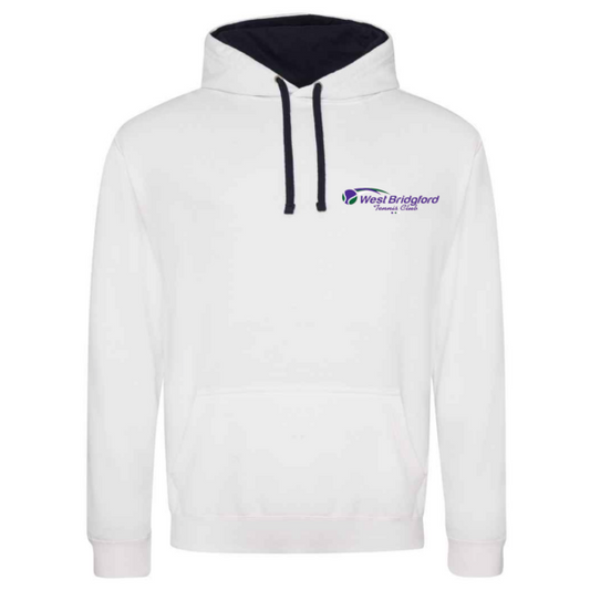 West Bridgford Tennis Contrast Hoody White/Navy