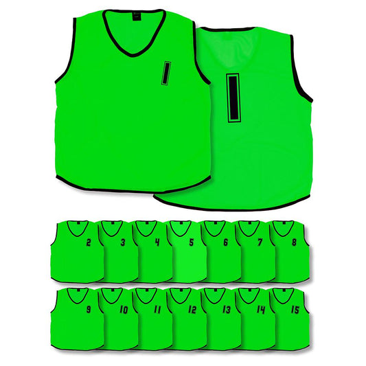 Youth / Adult Mesh Numbered Training Bibs (Pack of 15)