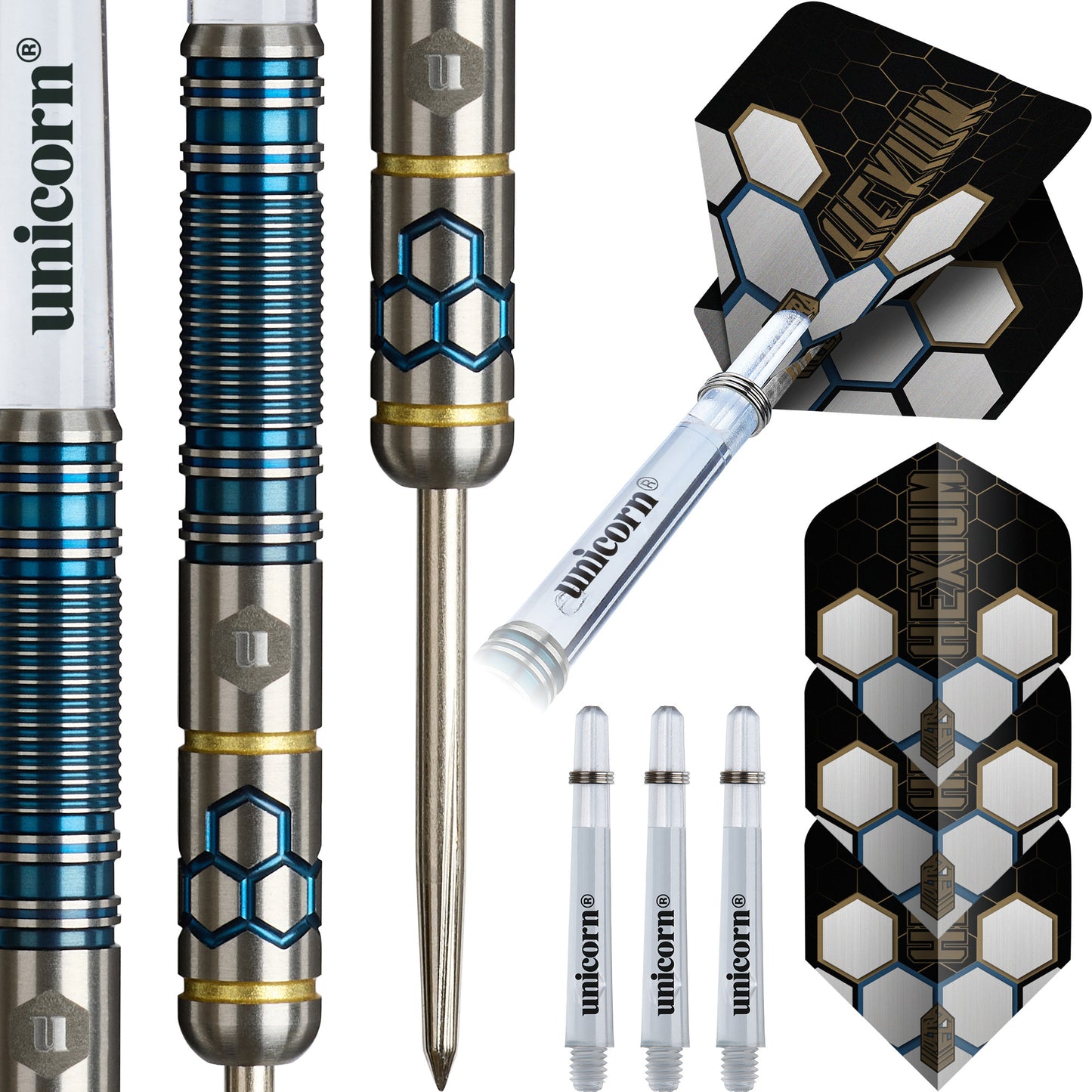 Unicorn Hexium Steel Tip Dart 90% Tungsten - Style 2
