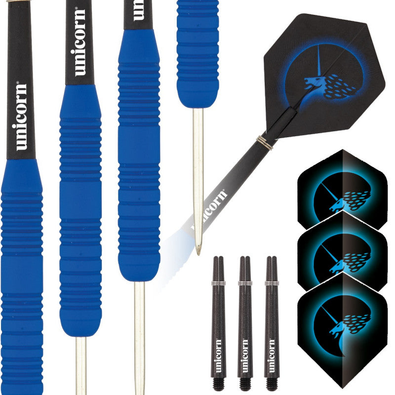 Core Plus Blue Rubberised Steel Tip Dart 