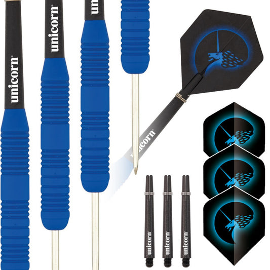 Core Plus Blue Rubberised Steel Tip Dart 
