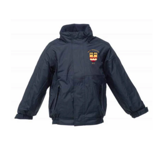 West Bridgford Rugby Club Junior Waterproof Fleece Lined Jacket (Black)