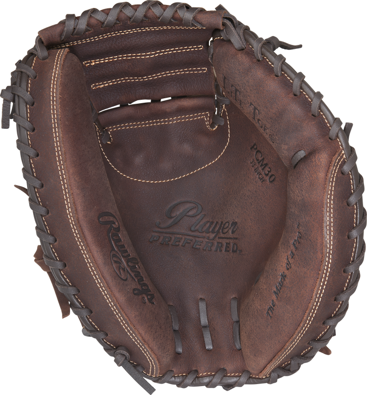 Brown leather baseball glove by 'Rawlings' Rawlings PCM30 Players Catchers Mitts 