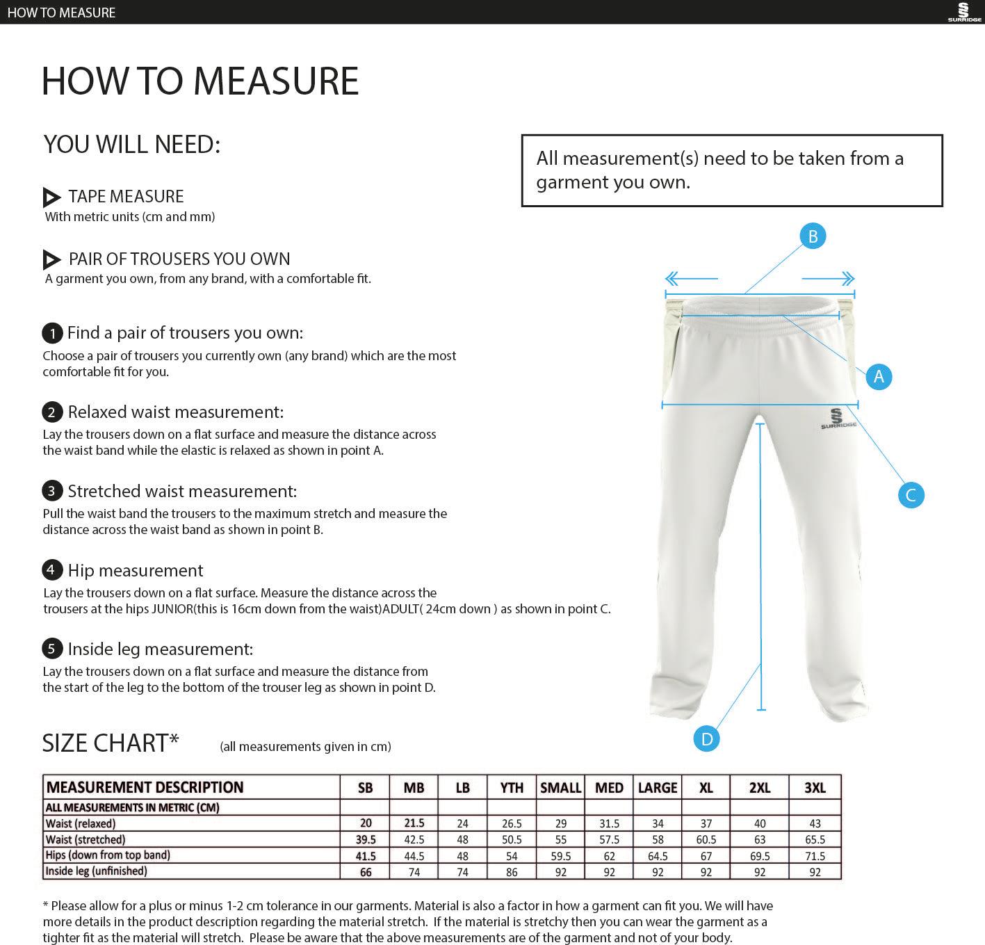 Ruddington CC Playing Trousers