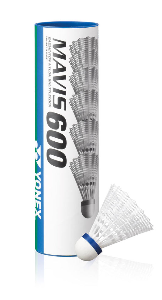 Yonex Mavis 600 Shuttles (Tube of 6) White