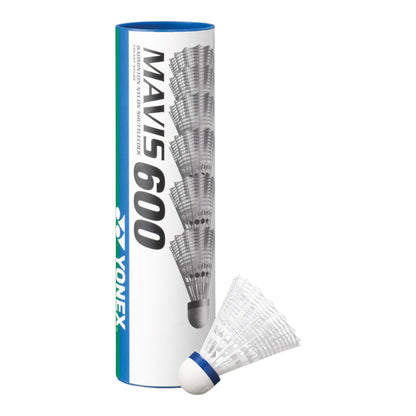 Yonex Mavis 600 Shuttles (Tube of 6) White
