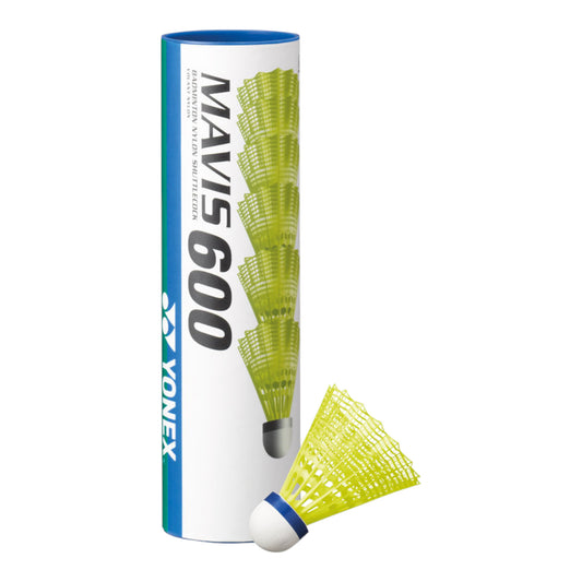 Yonex Mavis 600 Shuttles (Tube of 6) White