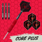 Core Plus Red Rubberised Steel Tip Dart