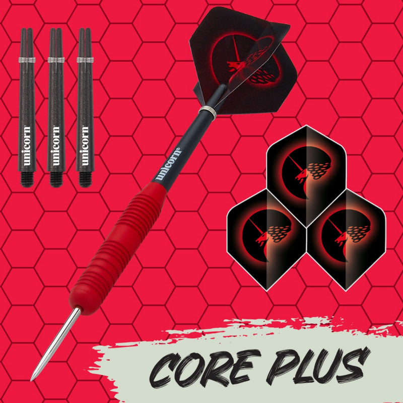 Core Plus Red Rubberised Steel Tip Dart
