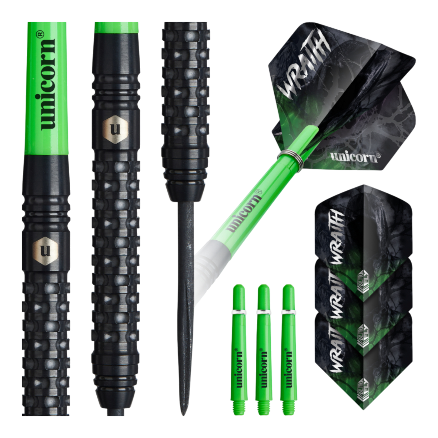 WRAITH STEEL TIP DART SET - 90% TUNGSTEN By Unicorn