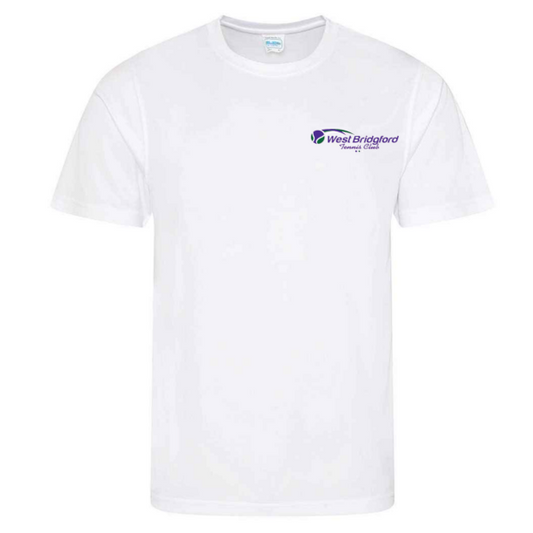 West Bridgford Tennis Short Sleeve Training Shirt Round Neck White