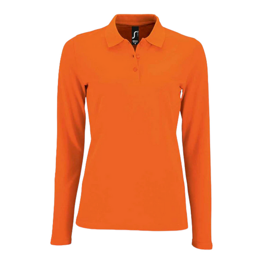 Umpires Long Sleeved Orange Polo Shirt
