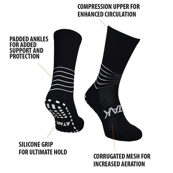 Atak Compression C-Grip Socks - Black